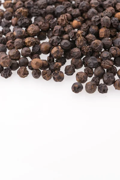 Black pepper isolated on white background — Stock Photo, Image