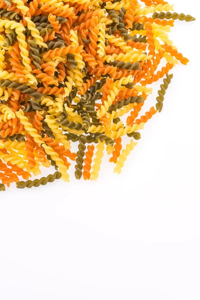 Pasta isolata su fondo bianco — Foto Stock