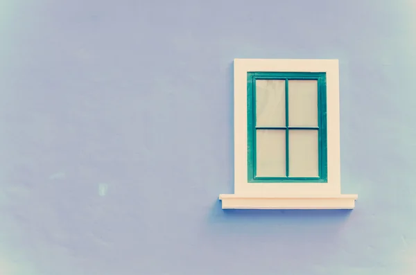 Window on color wall — Stock Photo, Image