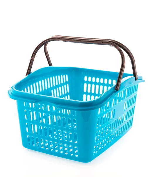 Carrello di plastica shopping — Foto Stock