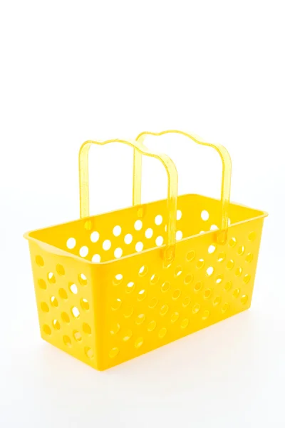 Carrello di plastica shopping — Foto Stock