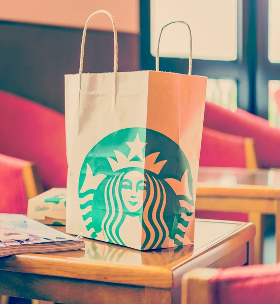 Starbuck Papír porzsák — Stock Fotó