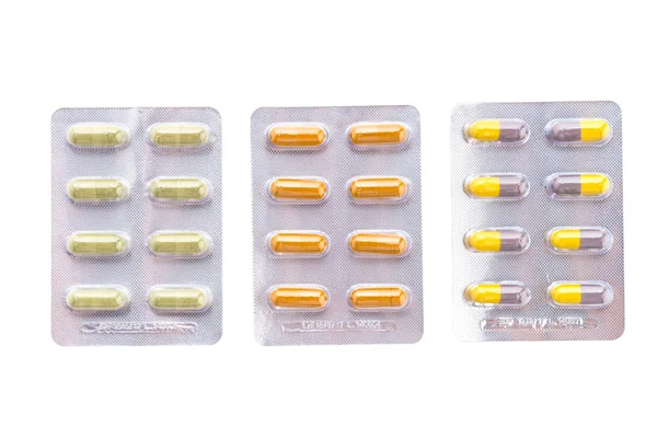 Капсульные таблетки — стоковое фото