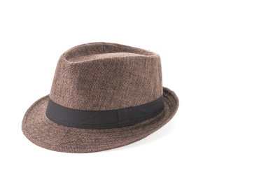 Hasır Şapka beyaz arkaplanda izole edildi