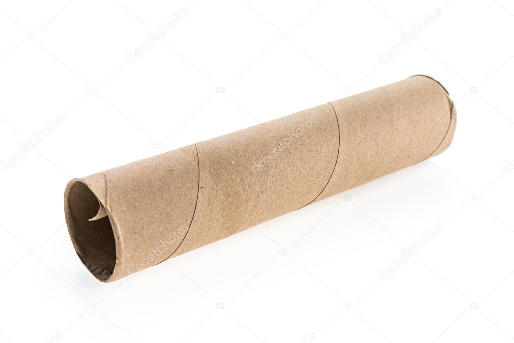 Empty roll tissue paper