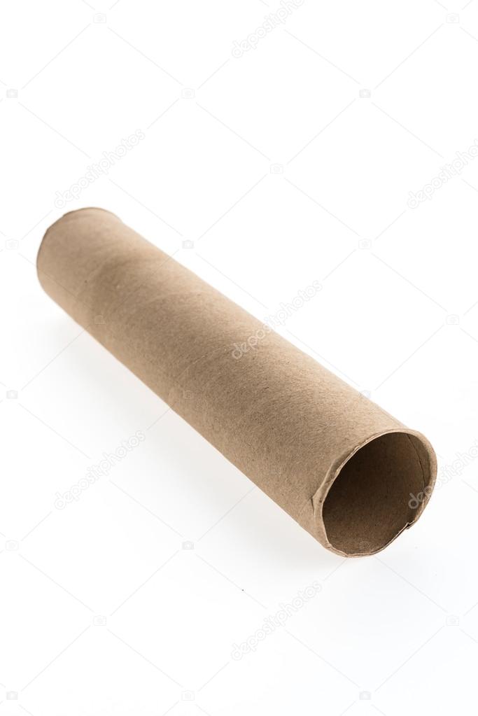Empty roll tissue paper
