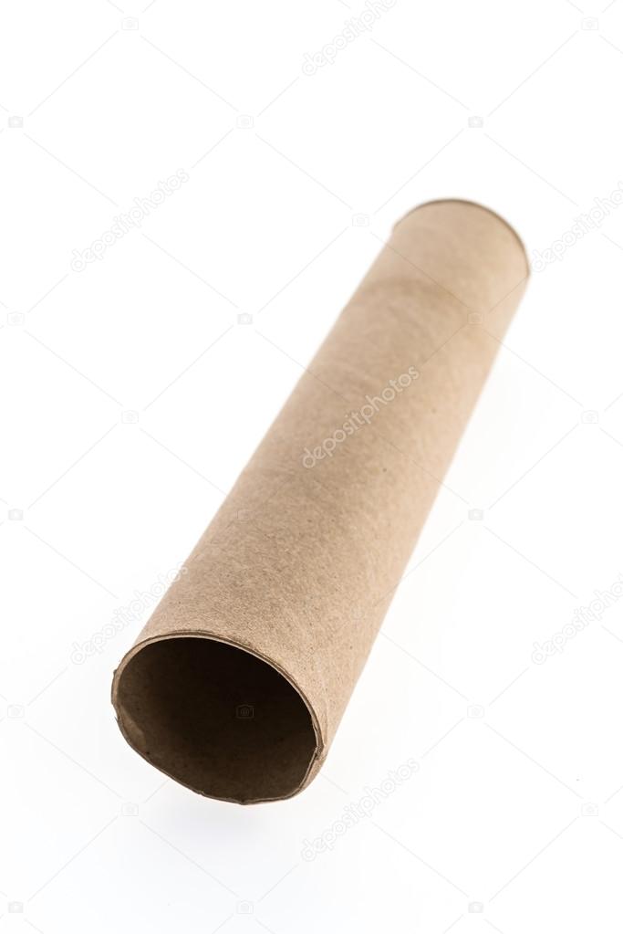 Empty roll tissue paper