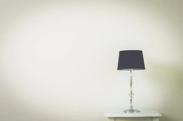 Lamp on bedside table — Stock Photo, Image