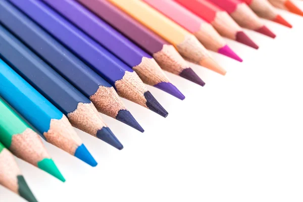 Kolor ołówek izolowany na białym tle — Zdjęcie stockowe