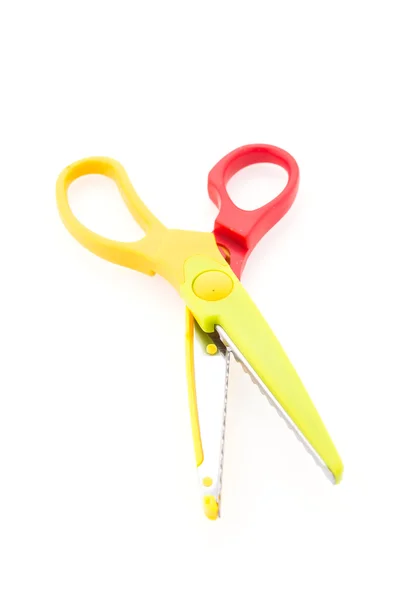 Zigzag scissor geïsoleerd op witte achtergrond — Stockfoto