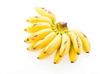 Beyaz arkaplanda izole edilmiş muz