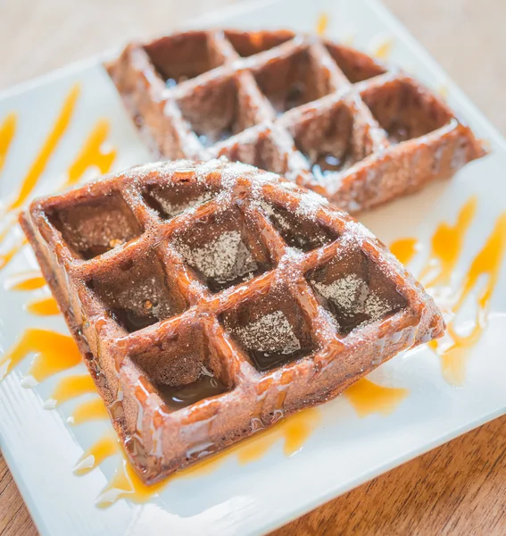 Chocolate waffle — Stock Photo, Image