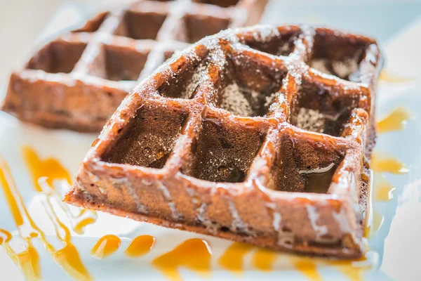 Chocolate waffle — Stock Photo, Image