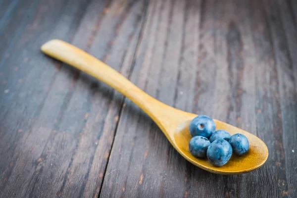 Blueberry spoon — Stock Photo, Image