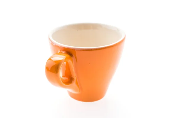 Taza naranja aislada en blanco —  Fotos de Stock