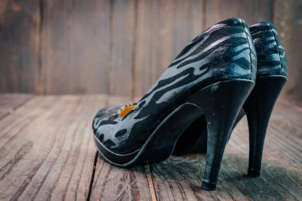 Black high heel — Stock Photo, Image