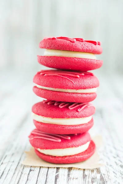 Macaron velours rouge — Photo