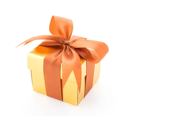 Gold gift box — Stock Photo, Image