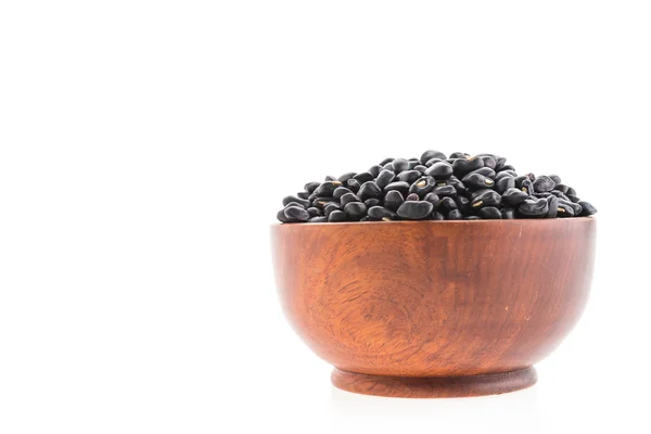 Black beans in bowl — Stock Photo, Image