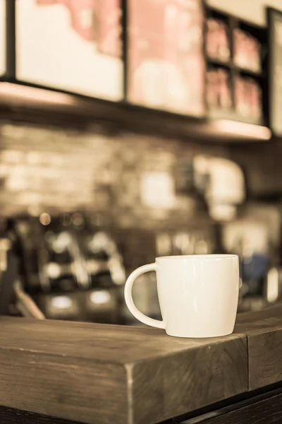 Kaffekopp i caféet — Stockfoto