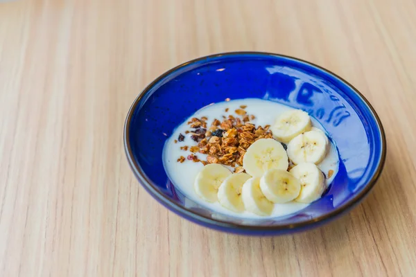 Yogurt banana — Stock Photo, Image