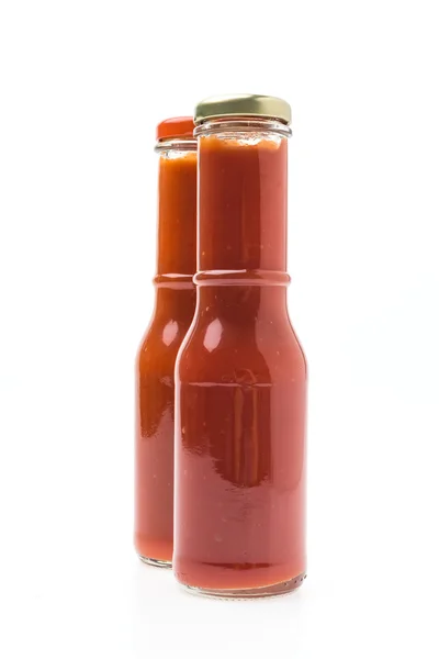 Sauce Flasche isoliert auf weiß — Stockfoto