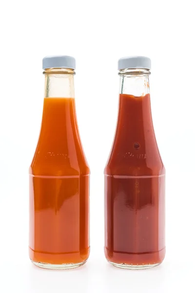 Sauce bottle isolated on white — Stock Photo, Image