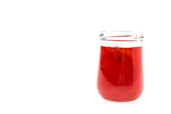 Marmeladenglas isoliert auf weißem Hintergrund — Stockfoto