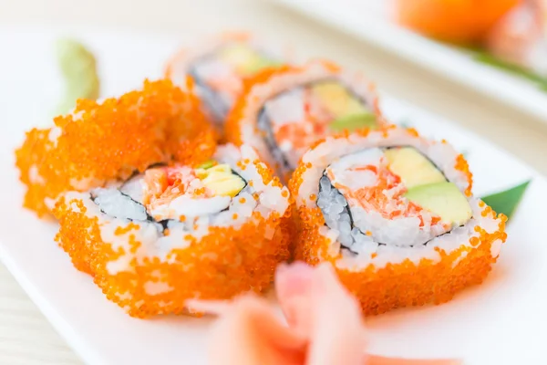 Kalifornische Rolle Sushi Maki — Stockfoto