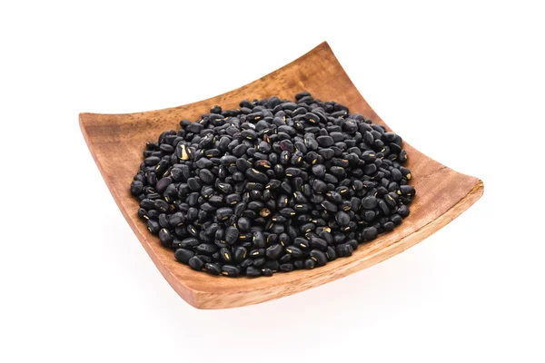 Black beans isolated on white background — Stock Photo, Image