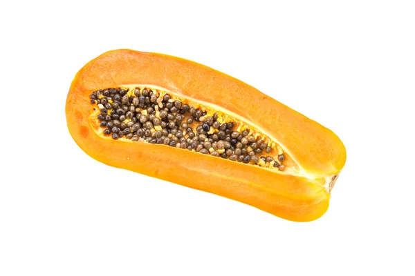 Papaya isoliert auf weiß — Stockfoto