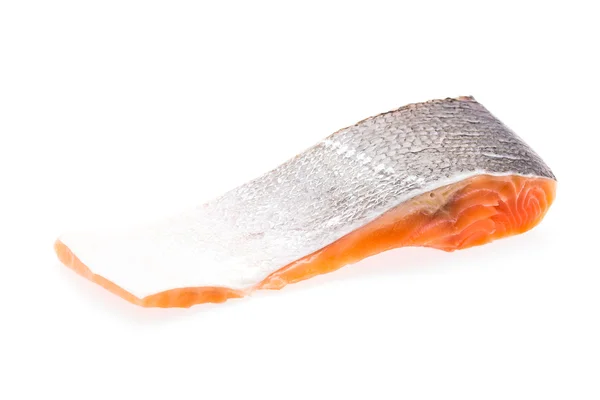 Zalm vlees geïsoleerd op wit — Stockfoto