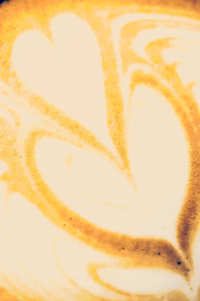 拿铁咖啡泡沫艺术 — 图库照片