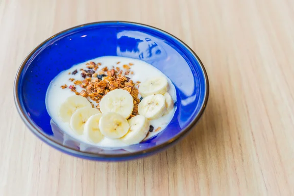 Yogurt banana — Stock Photo, Image