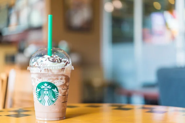 Harmanlanmış Bangkok, Tayland - Ekim 30: Frappuccino çikolata Bevera