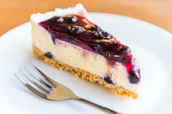 Blaubeerkäsekuchen — Stockfoto