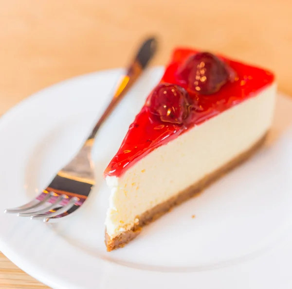 Torta di formaggio alla fragola — Foto Stock