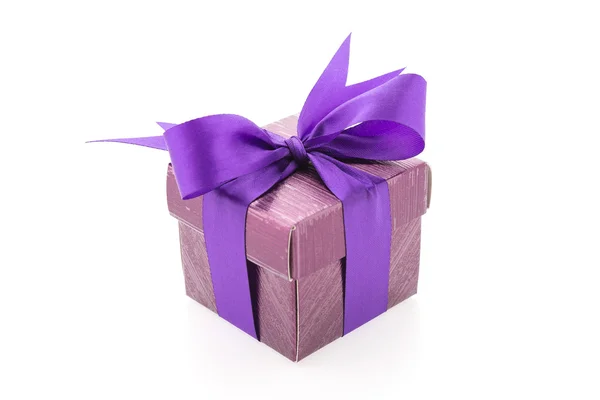 Scatola regalo viola — Foto Stock