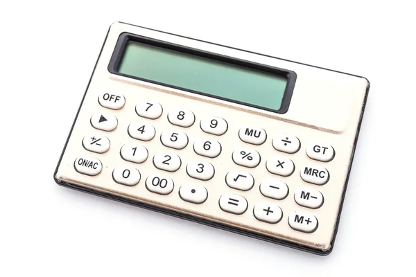 Elektronická kalkulačka izolovaných na bílém pozadí — Stock fotografie