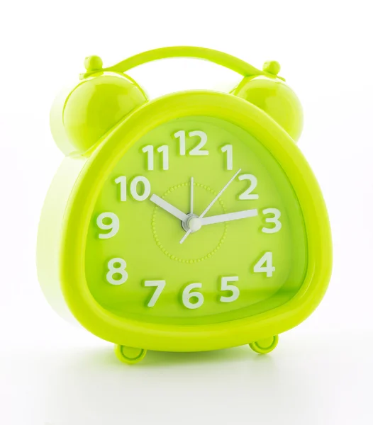 Зеленый будильник — стоковое фото