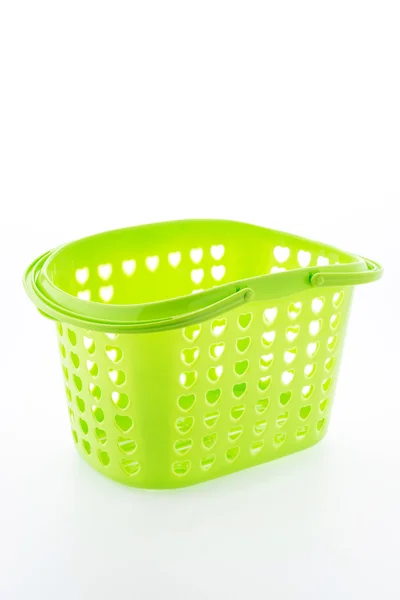 Zakupy plastikowy koszyk — Zdjęcie stockowe