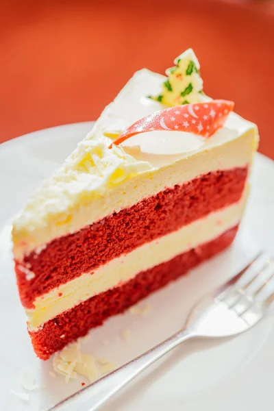 Bolo de veludo vermelho — Fotografia de Stock