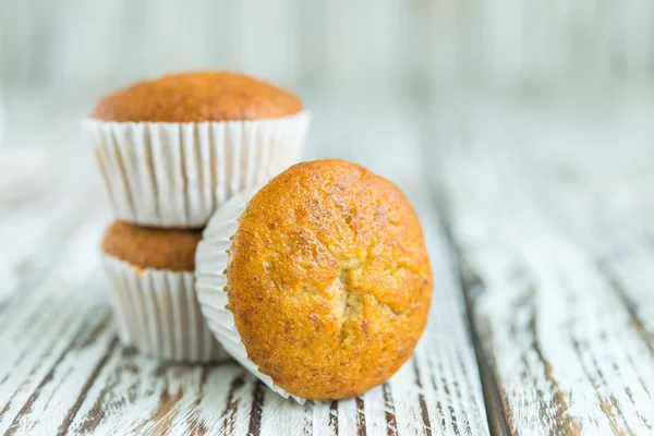 Bolos de muffin de banana — Fotografia de Stock