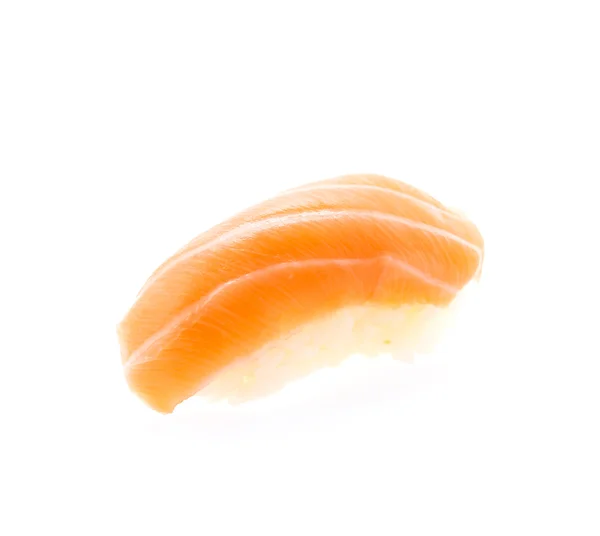 Zalmsushi op wit — Stockfoto