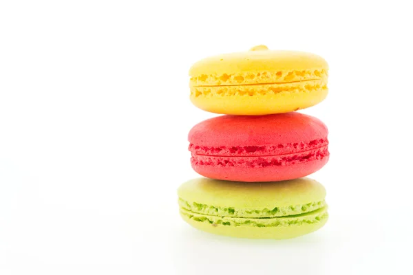 Colorful macaroons on white — Stock Photo, Image