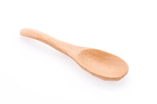 Wooden spoon on white — Stock Photo, Image