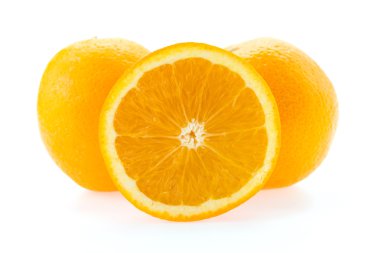 Beyaz üzerine izole edilmiş turuncu