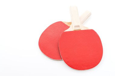 Raket ping pong izole üzerinde beyaz arka plan