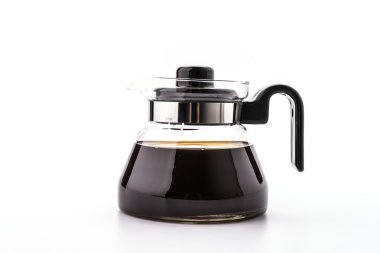 Kahve demliği beyaz arkaplanda izole