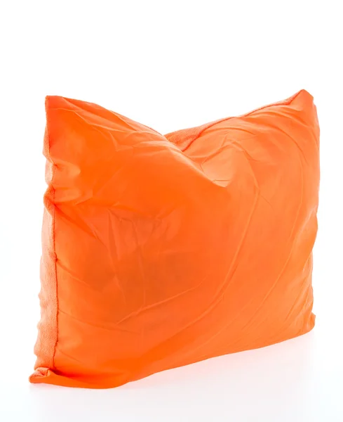Oranžové polštář izolovaných na bílém pozadí — Stock fotografie